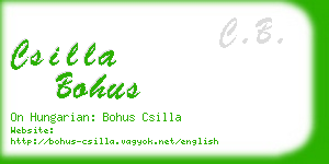 csilla bohus business card